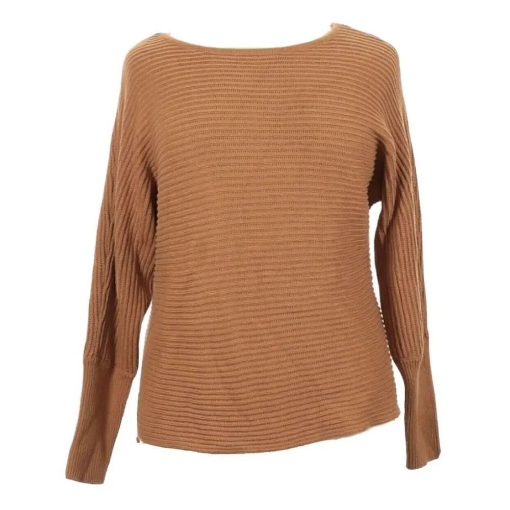 Rachel Zoe Brown Sweater XL Boat Neck Pullover